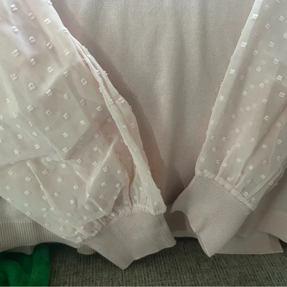 Adrianna Papell Cream Textured Blouse - Picture 3 of 8